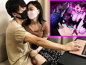 A Japanese mom indulges in her erotic Manga gaming hobby, but her husband only cares about her skin and her tight space.