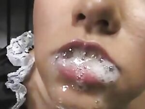 A daring Chinese stud receives a sloppy blowjob, leading to a messy facial finish.
